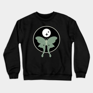 Midnight Flight to the Moon Luna Moth Crewneck Sweatshirt